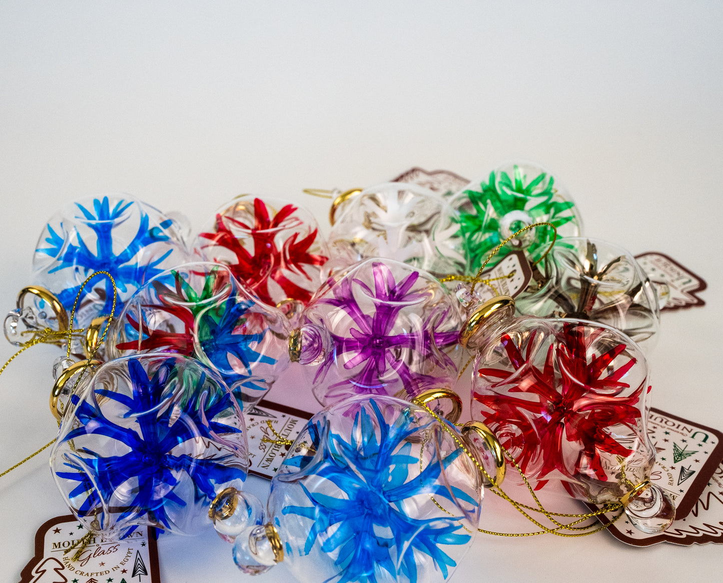 Assortment of Five beautiful Pieces of Ornaments the colorful flower