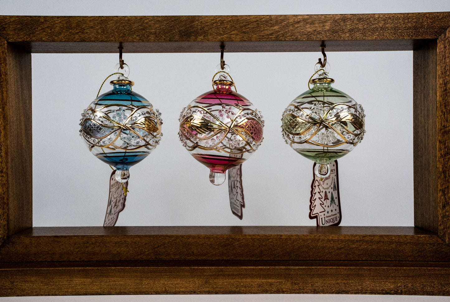 The beautiful collection of the engraved Ornaments