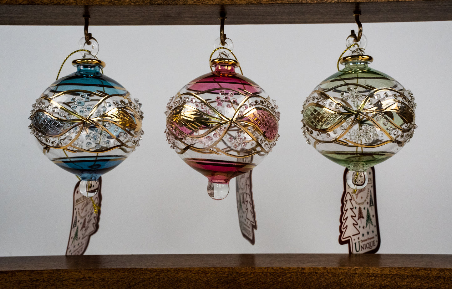 The beautiful collection of the engraved Ornaments