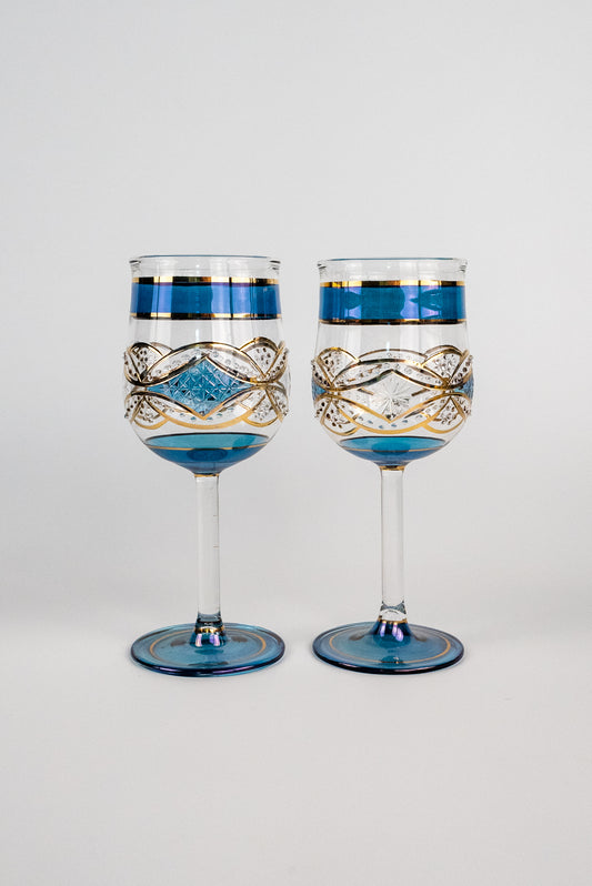Blue Glasses Wine