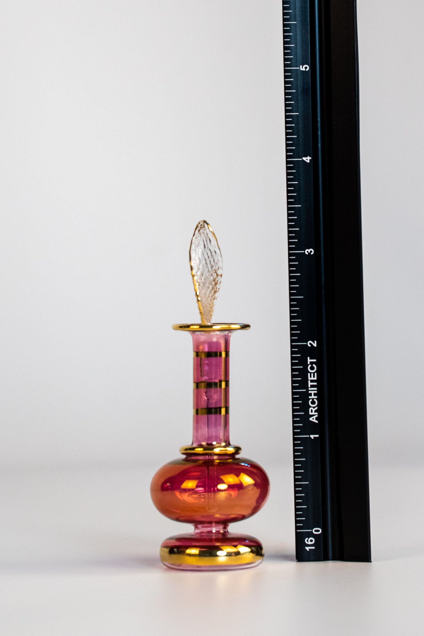 Five Beautiful Small Blown Glass Perfume Bottles