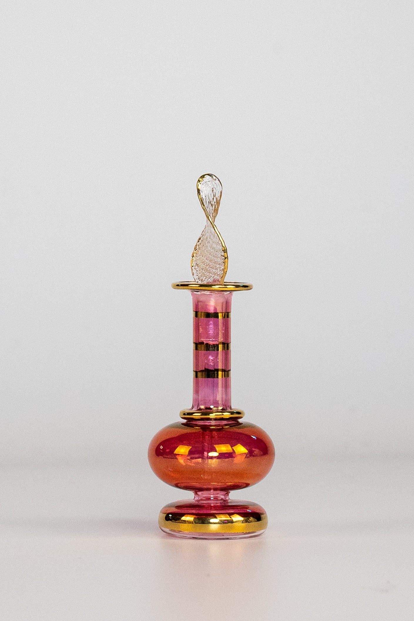 Five Beautiful Small Blown Glass Perfume Bottles