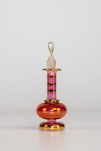 Five Beautiful Small Blown Glass Perfume Bottles