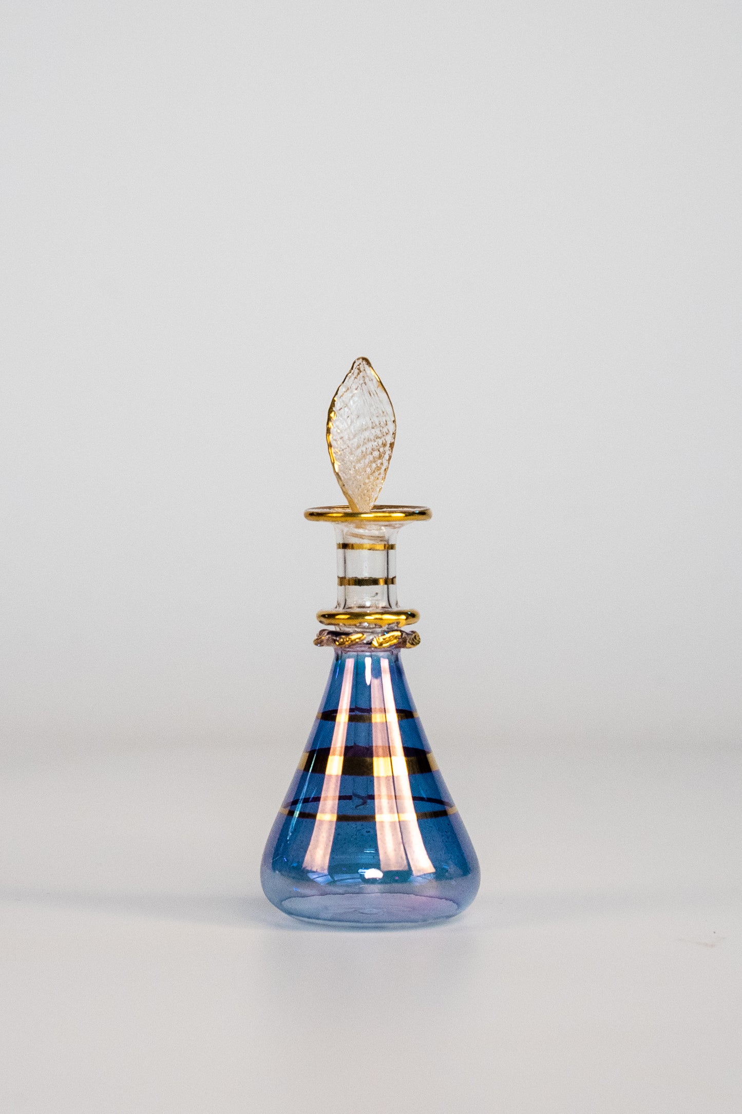 Five Beautiful Small Blown Glass Perfume Bottles