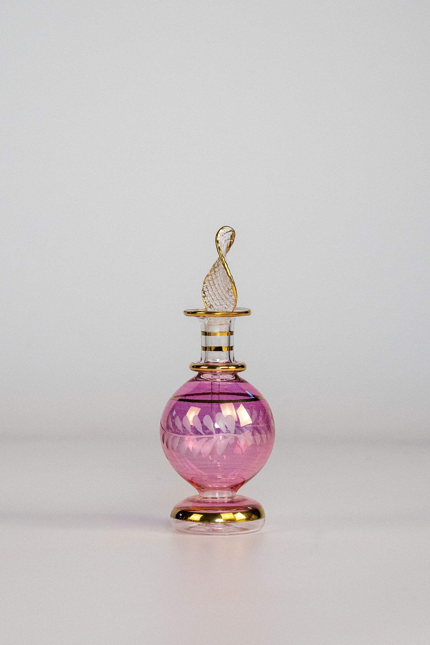 Five Beautiful Small Blown Glass Perfume Bottles