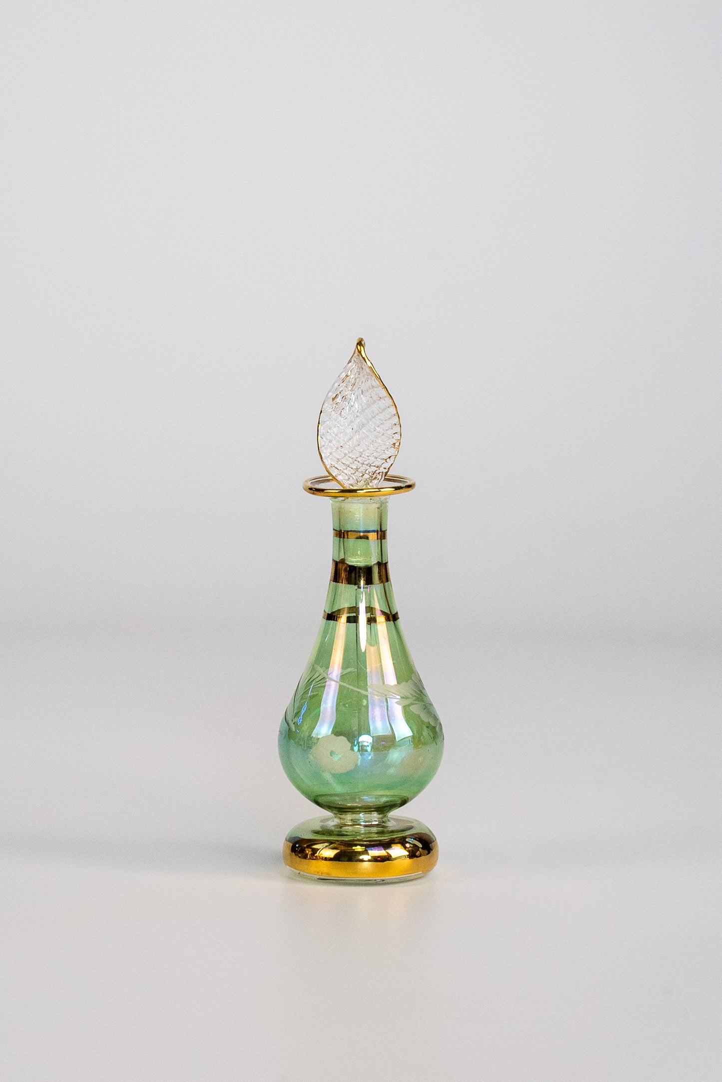 Five Beautiful Small Blown Glass Perfume Bottles