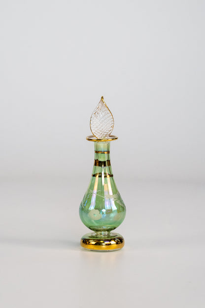Five Beautiful Small Blown Glass Perfume Bottles