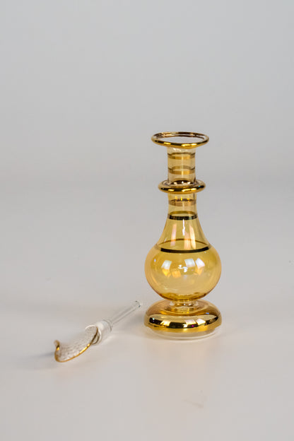 Five Beautiful Small Blown Glass Perfume Bottles