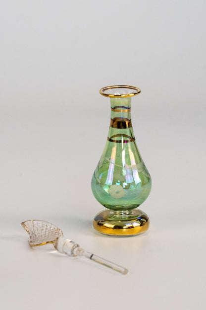 Five Beautiful Small Blown Glass Perfume Bottles