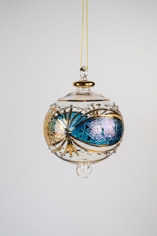 The Blue and Gold Engraved